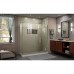 DreamLine Unidoor-X 64 1/2 in. W x 34 3/8 in. D x 72 in. H Frameless Hinged Shower Enclosure in Brushed Nickel - E12830534-04 - B07H6SZ96S